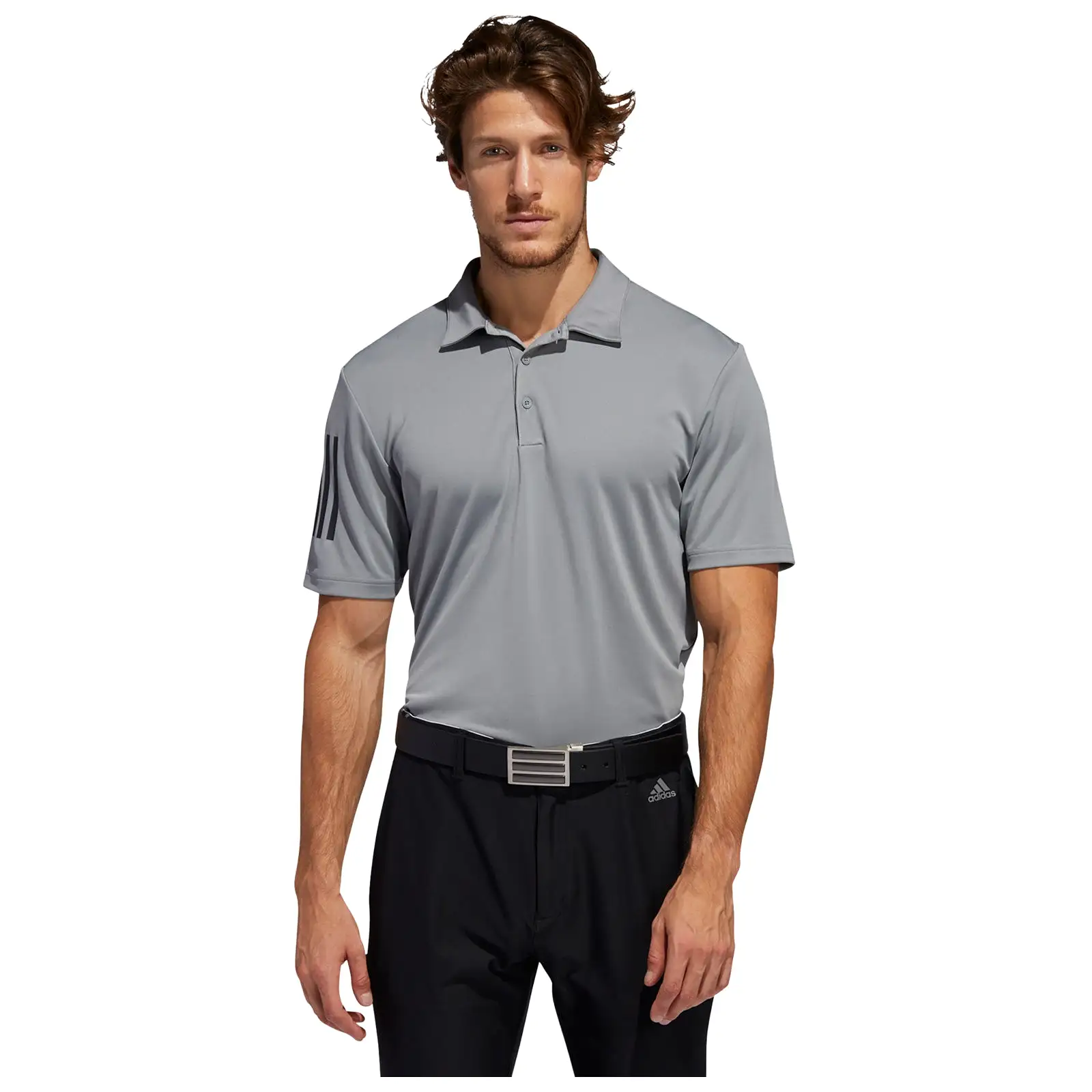 adidas Mens 3-Stripe Basic Polo Shirt