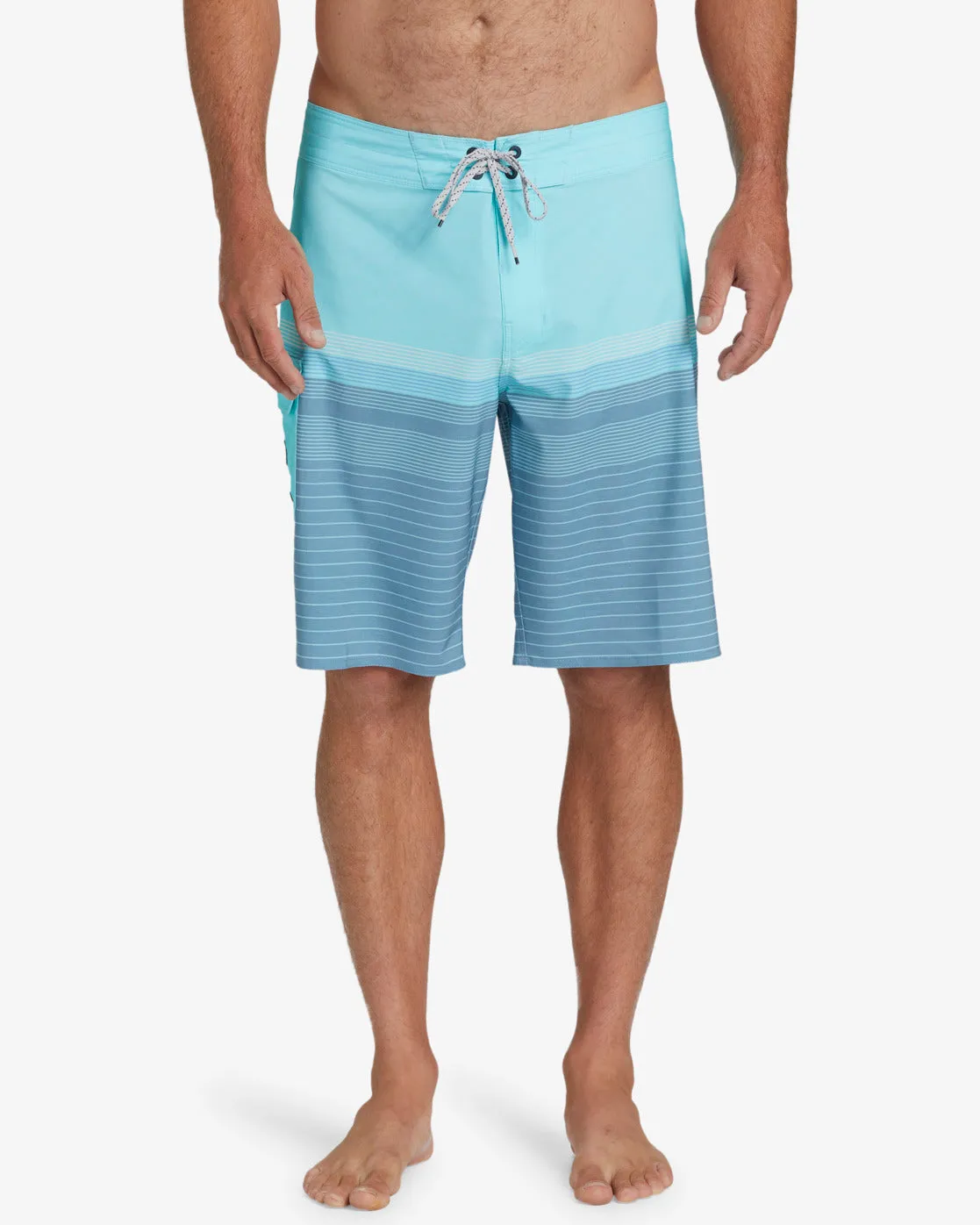 All Day Heather Stripe Pro 20 Boardshorts - Bay Blue