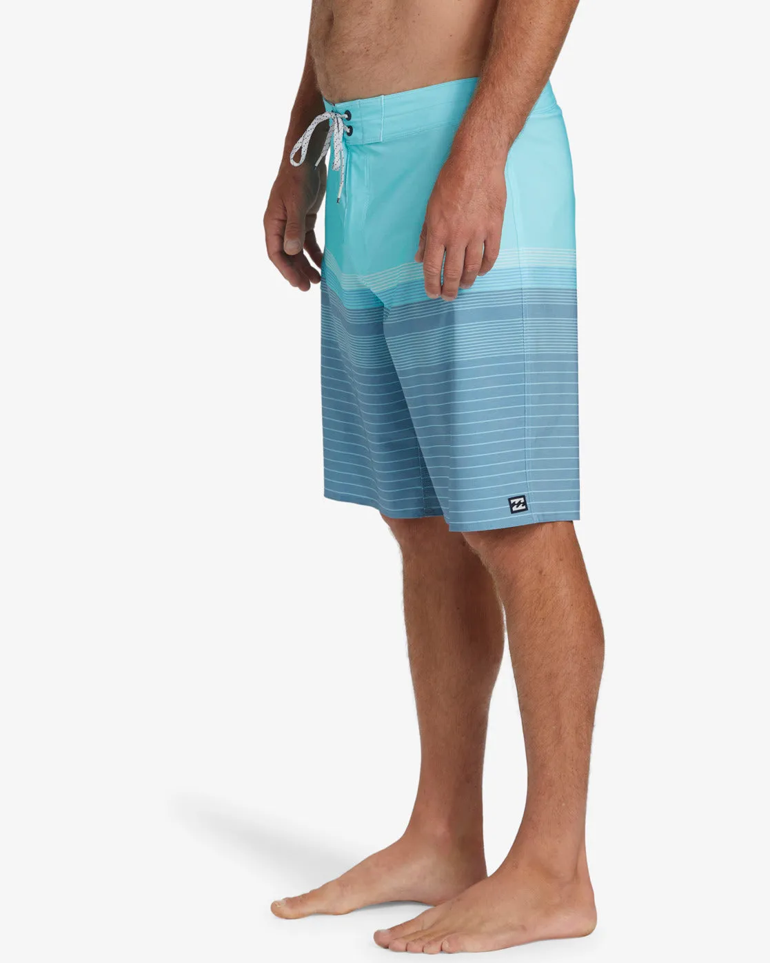 All Day Heather Stripe Pro 20 Boardshorts - Bay Blue