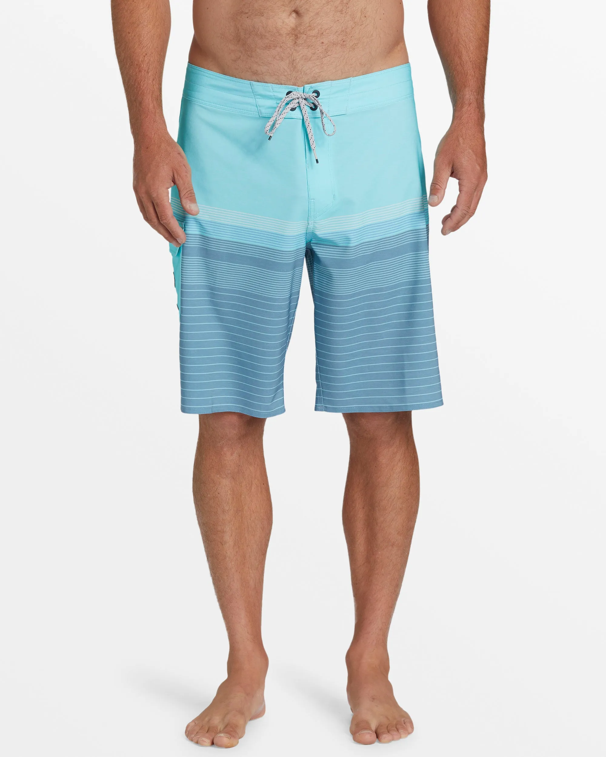 All Day Heather Stripe Pro 20 Boardshorts - Bay Blue