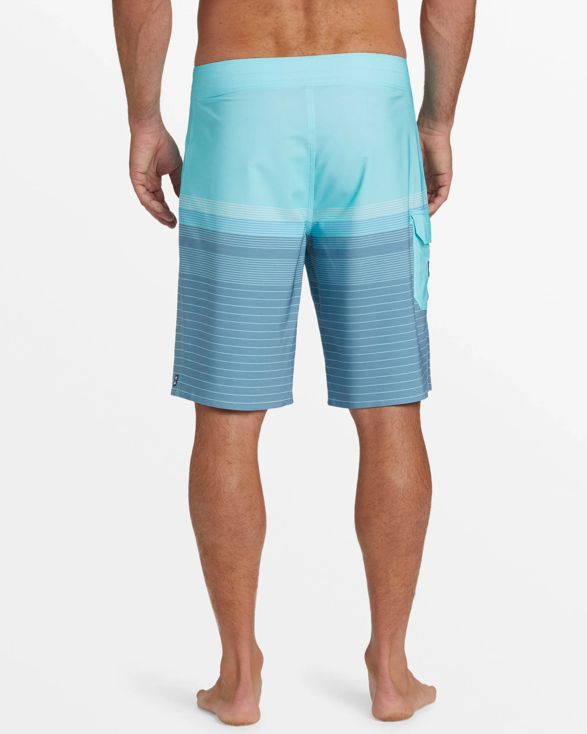 All Day Heather Stripe Pro 20 Boardshorts - Bay Blue