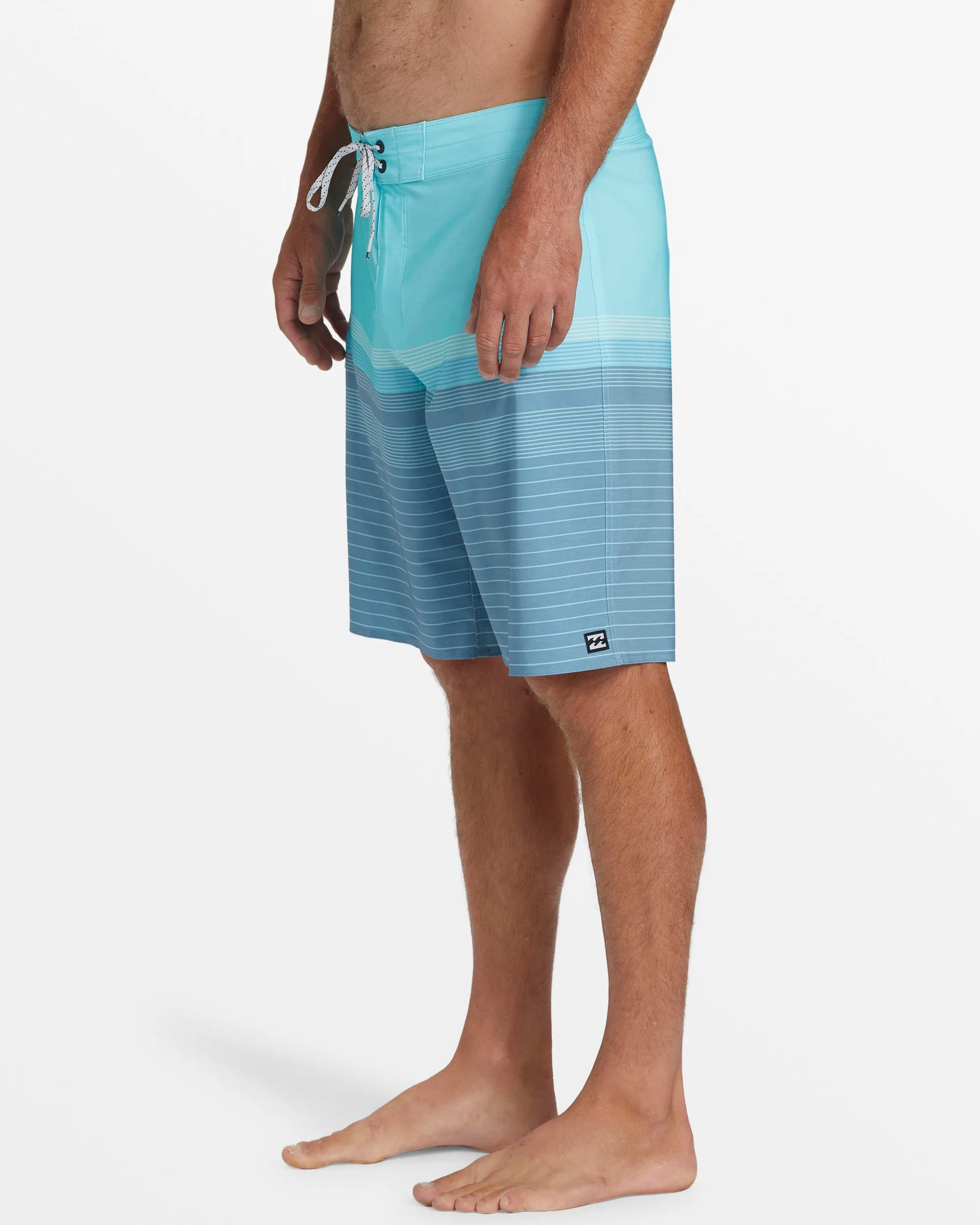 All Day Heather Stripe Pro 20 Boardshorts - Bay Blue