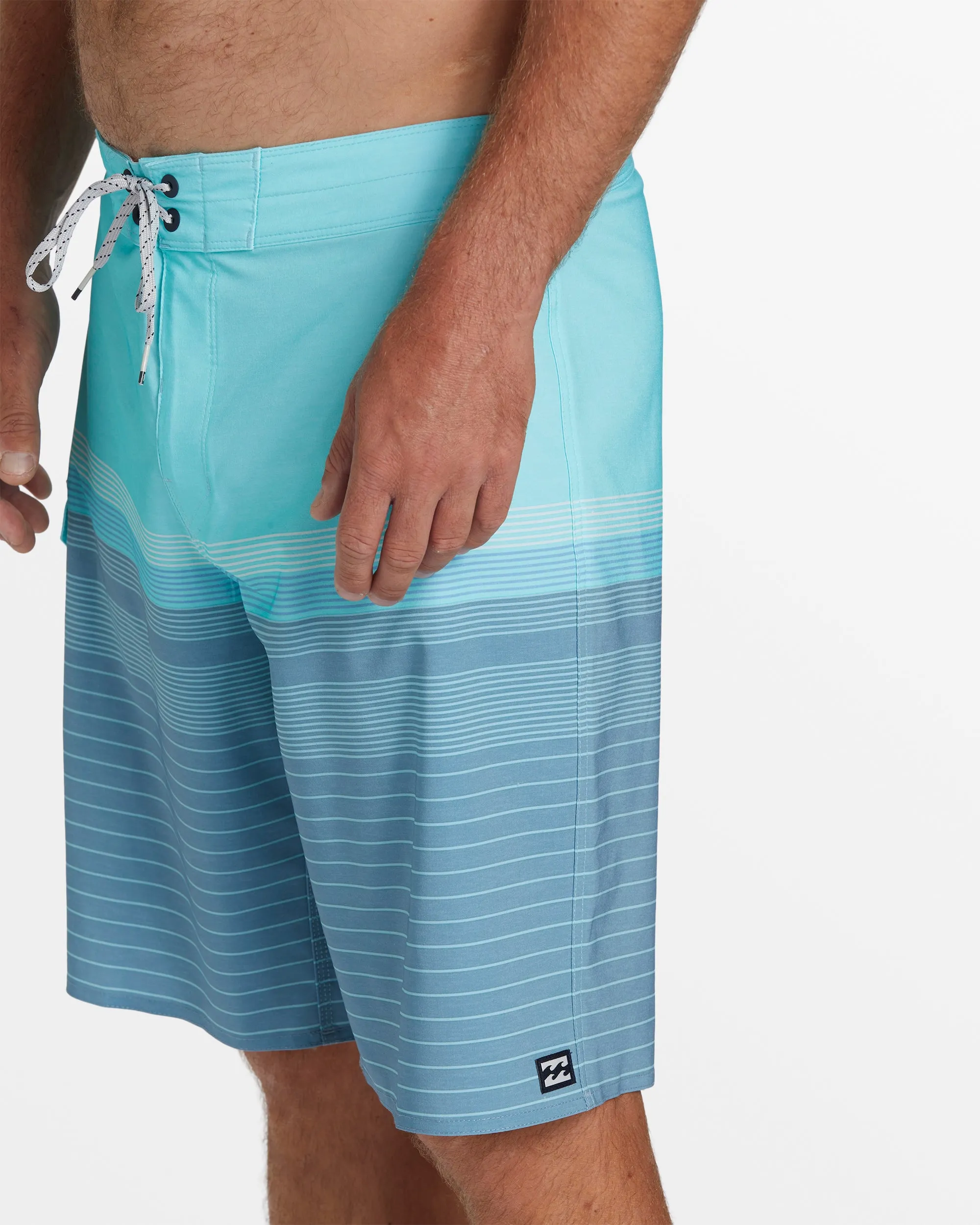 All Day Heather Stripe Pro 20 Boardshorts - Bay Blue