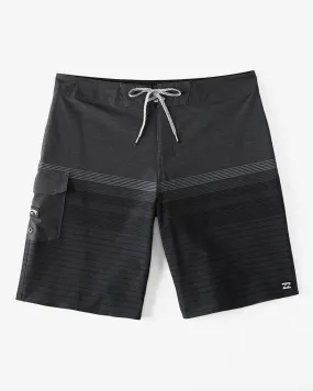 All Day Heather Stripe Pro 20 Boardshorts - Charcoal