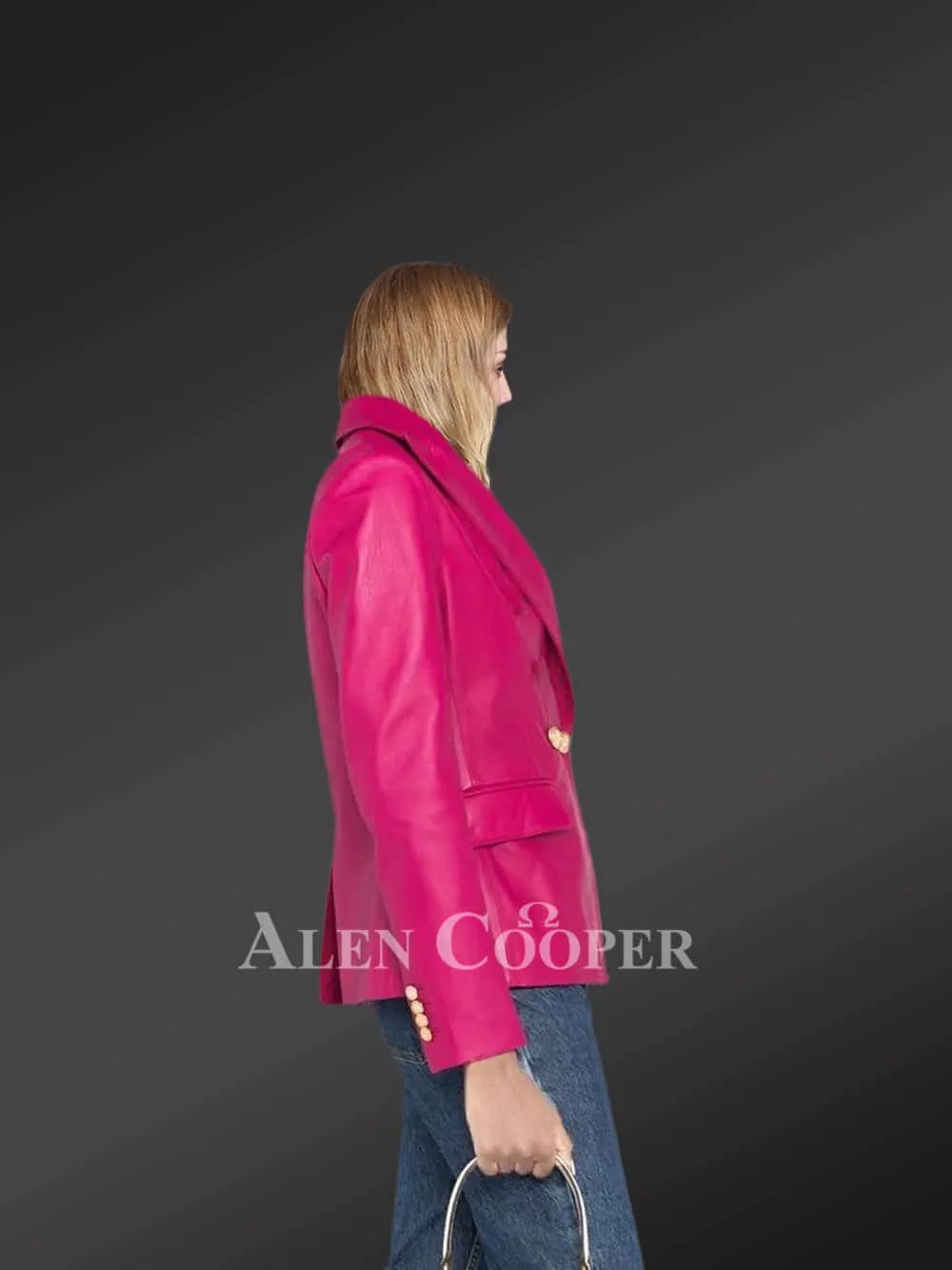 Authentic leather jackets in pink for gorgeous women