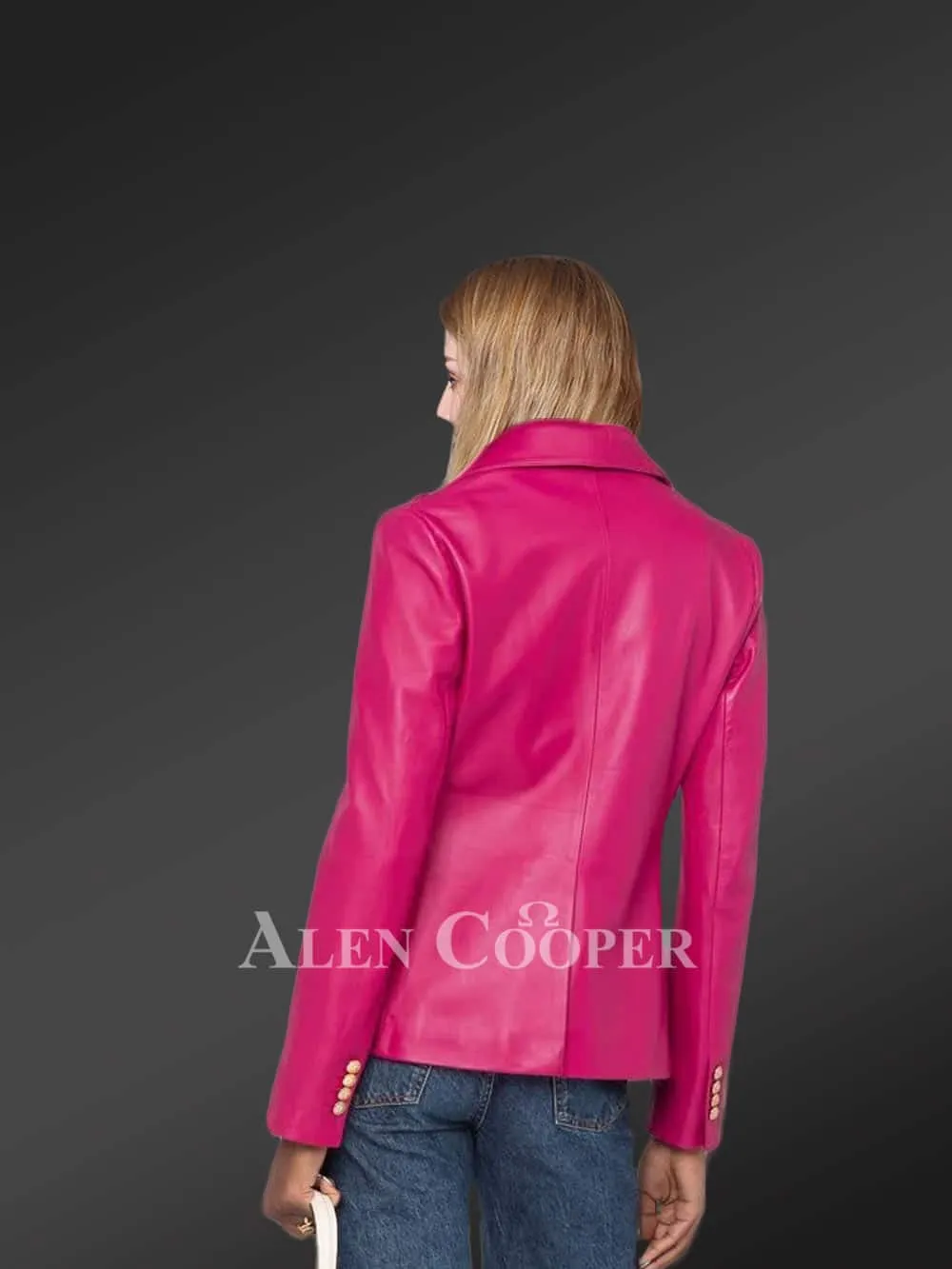 Authentic leather jackets in pink for gorgeous women