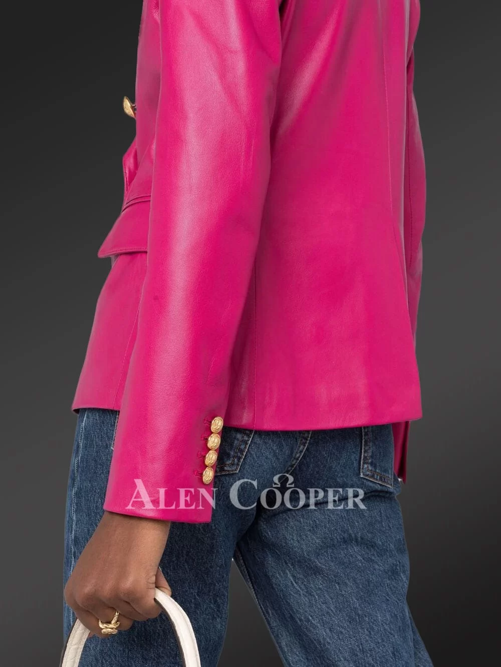 Authentic leather jackets in pink for gorgeous women