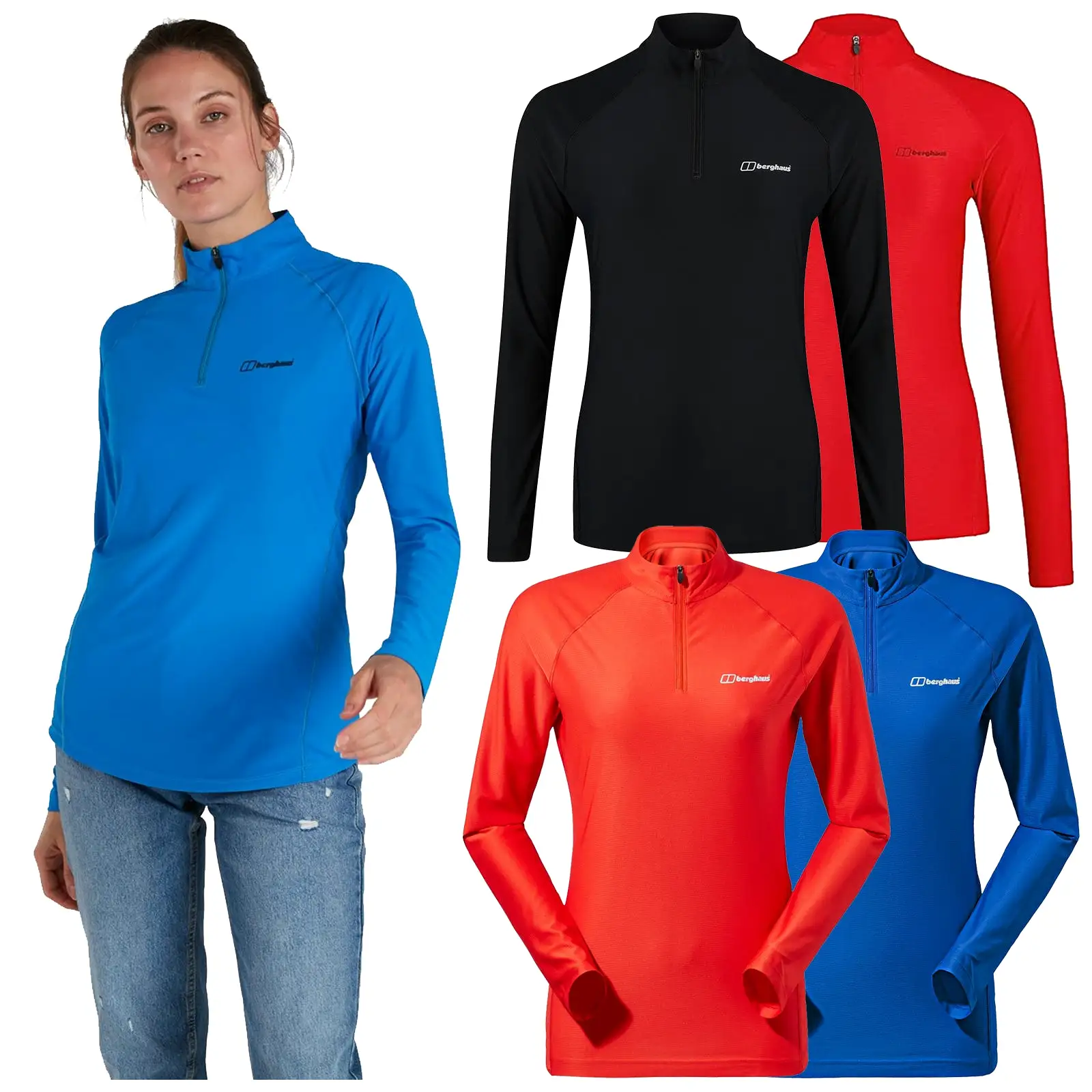 Berghaus Ladies 24/7 Half Zip Base Layer