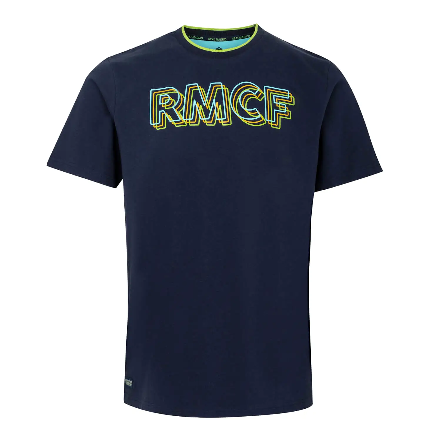 Bernabéu Neon Lights Camiseta Hombre Bordado RMCF Azul