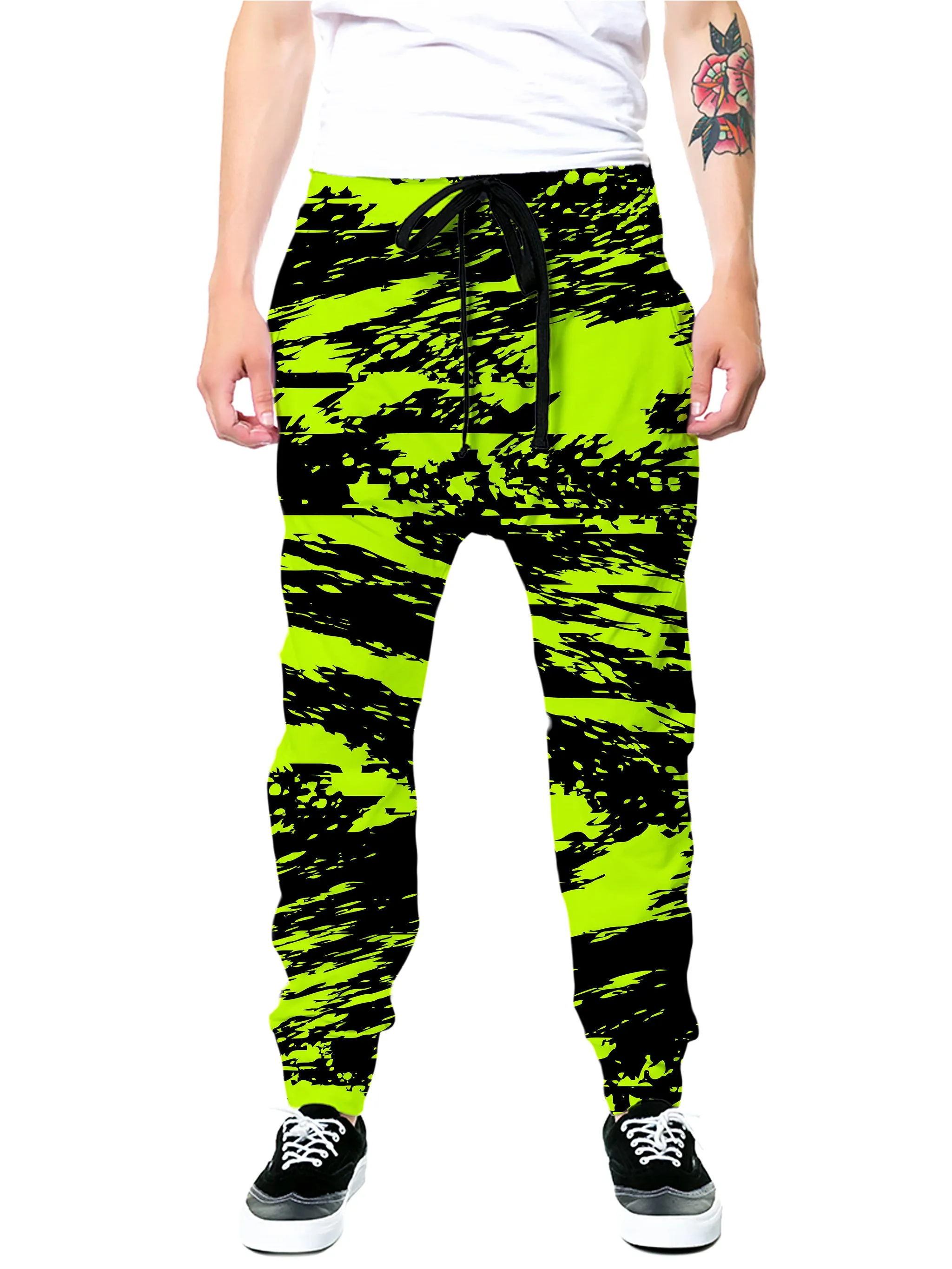 Black Lime Bolt Glitch T-Shirt and Joggers Combo