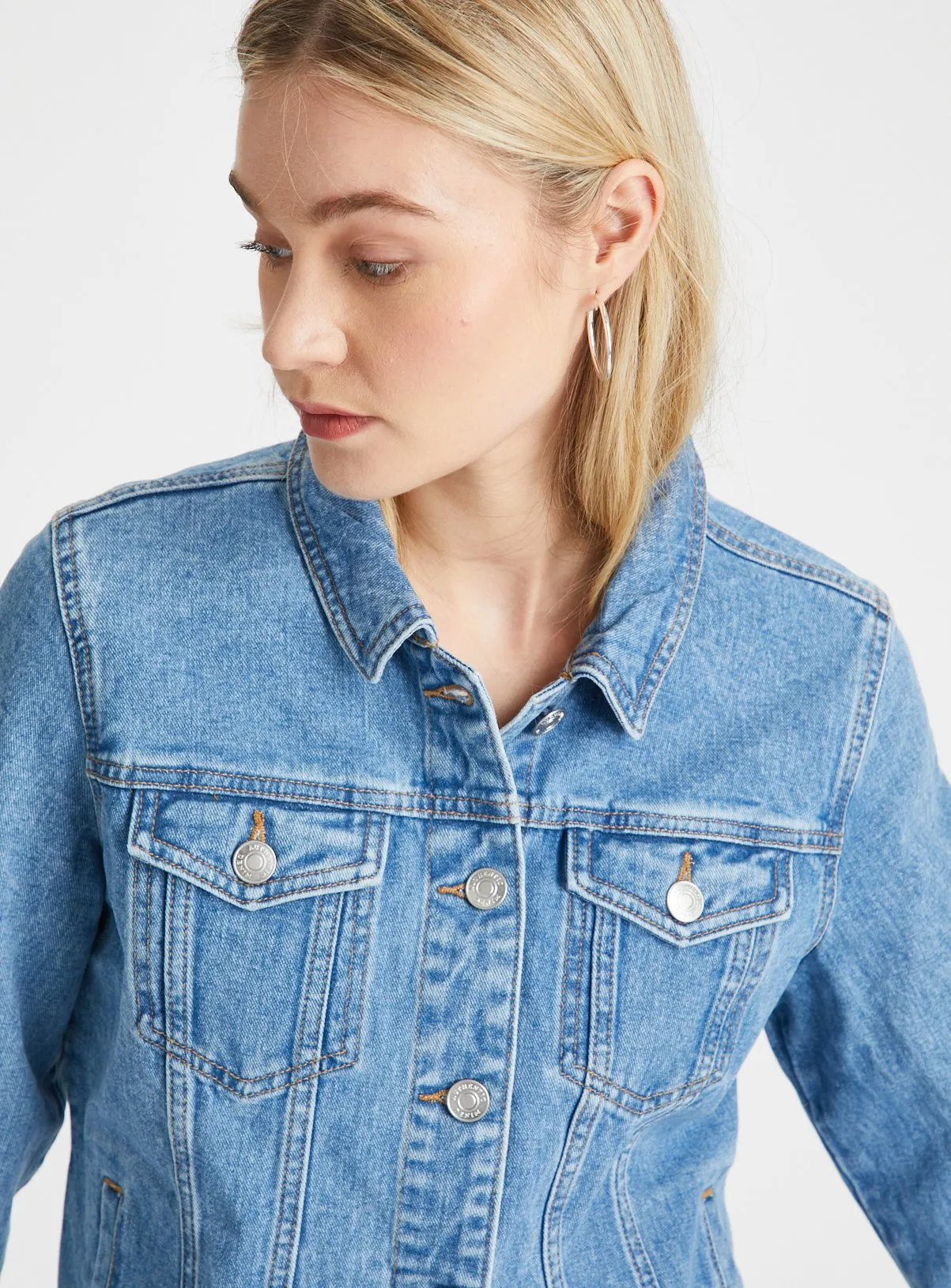 Buy Core Mid Wash Denim Jacket  22 | Denim jackets | Tu