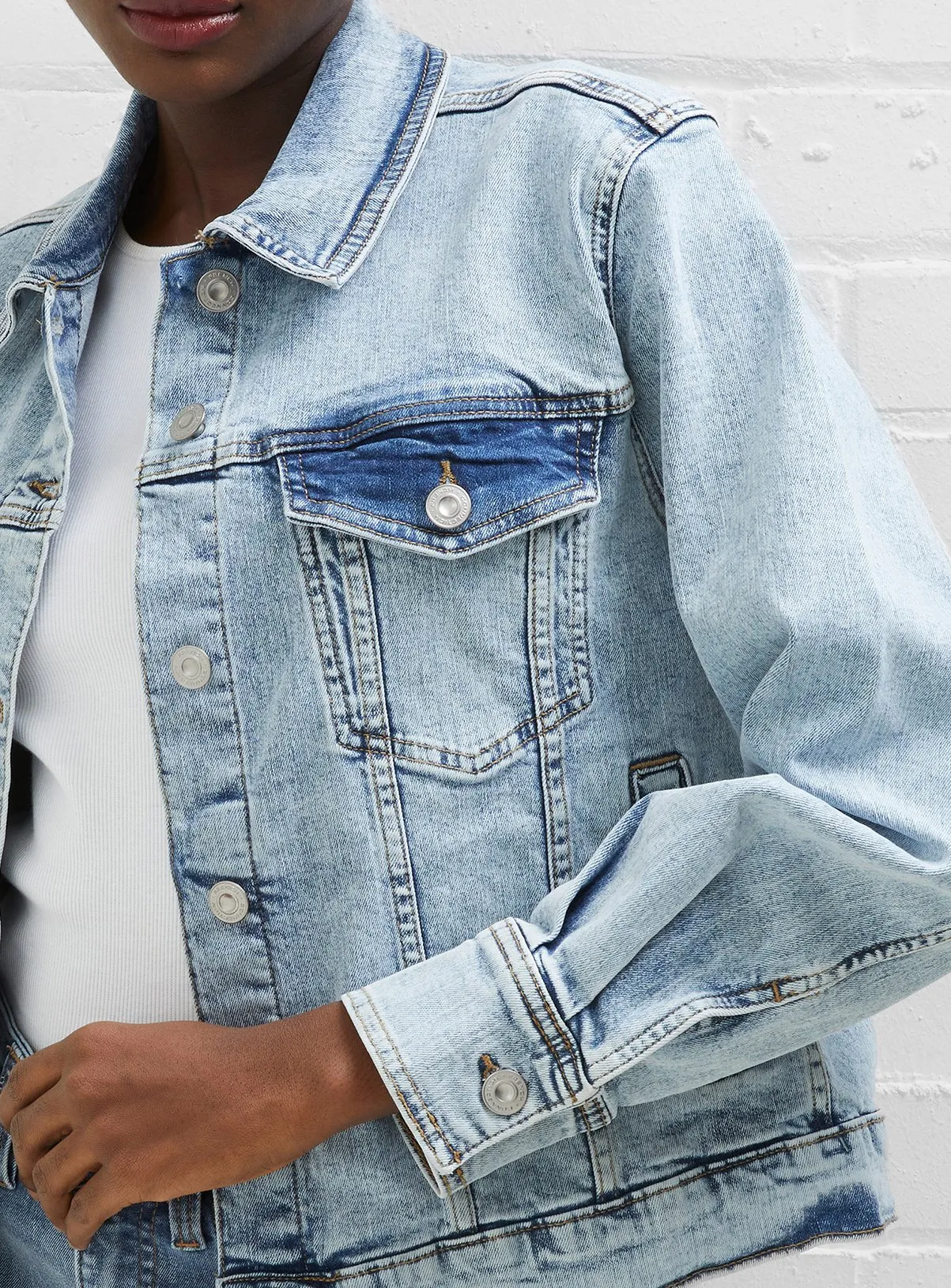 Buy  FRENCH CONNECTION Stretch Denim Trucker Jacket XL | Denim jackets | Tu