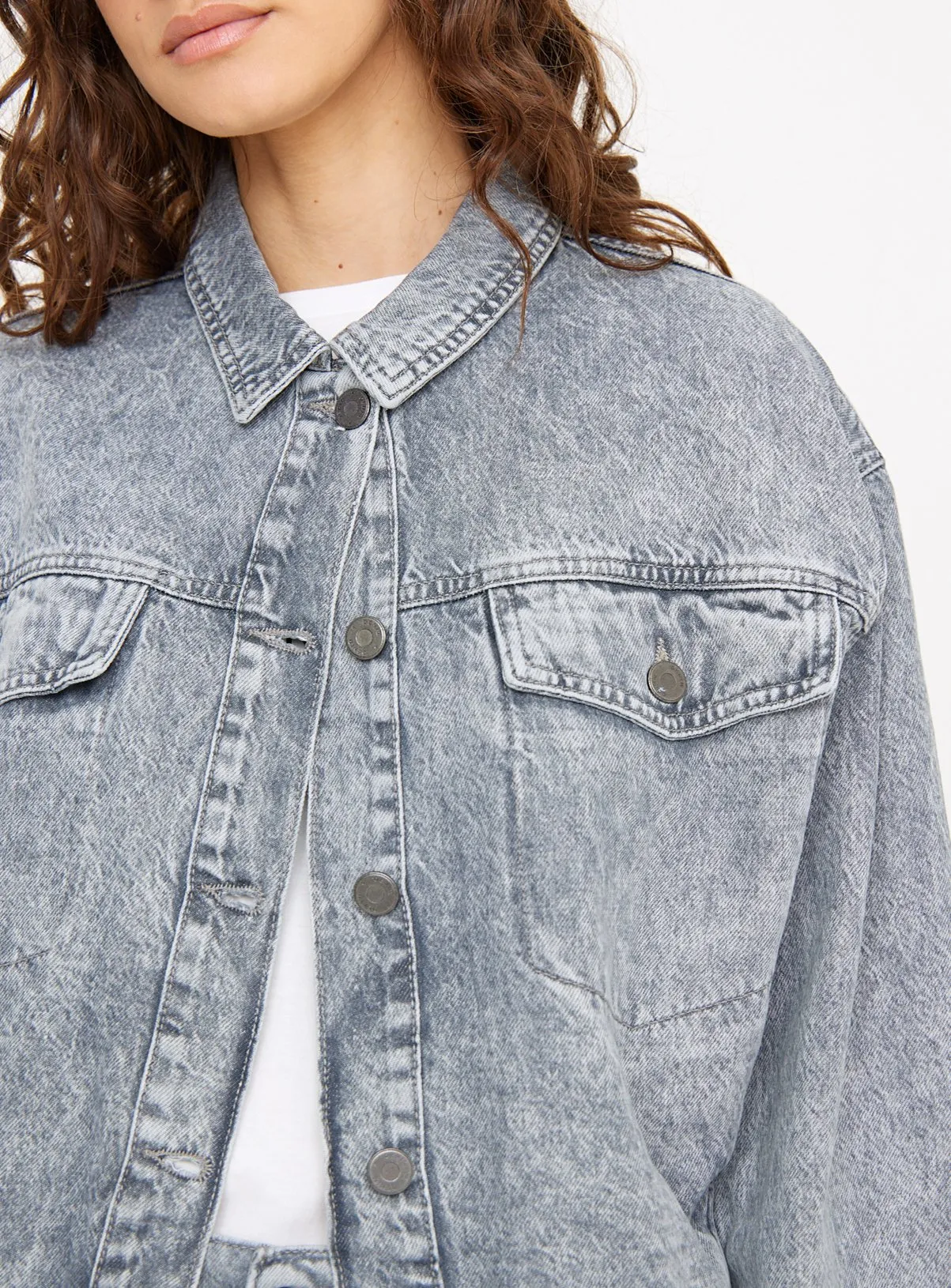 Buy Grey Twill Trucker Denim Jacket 10 | Denim jackets | Tu