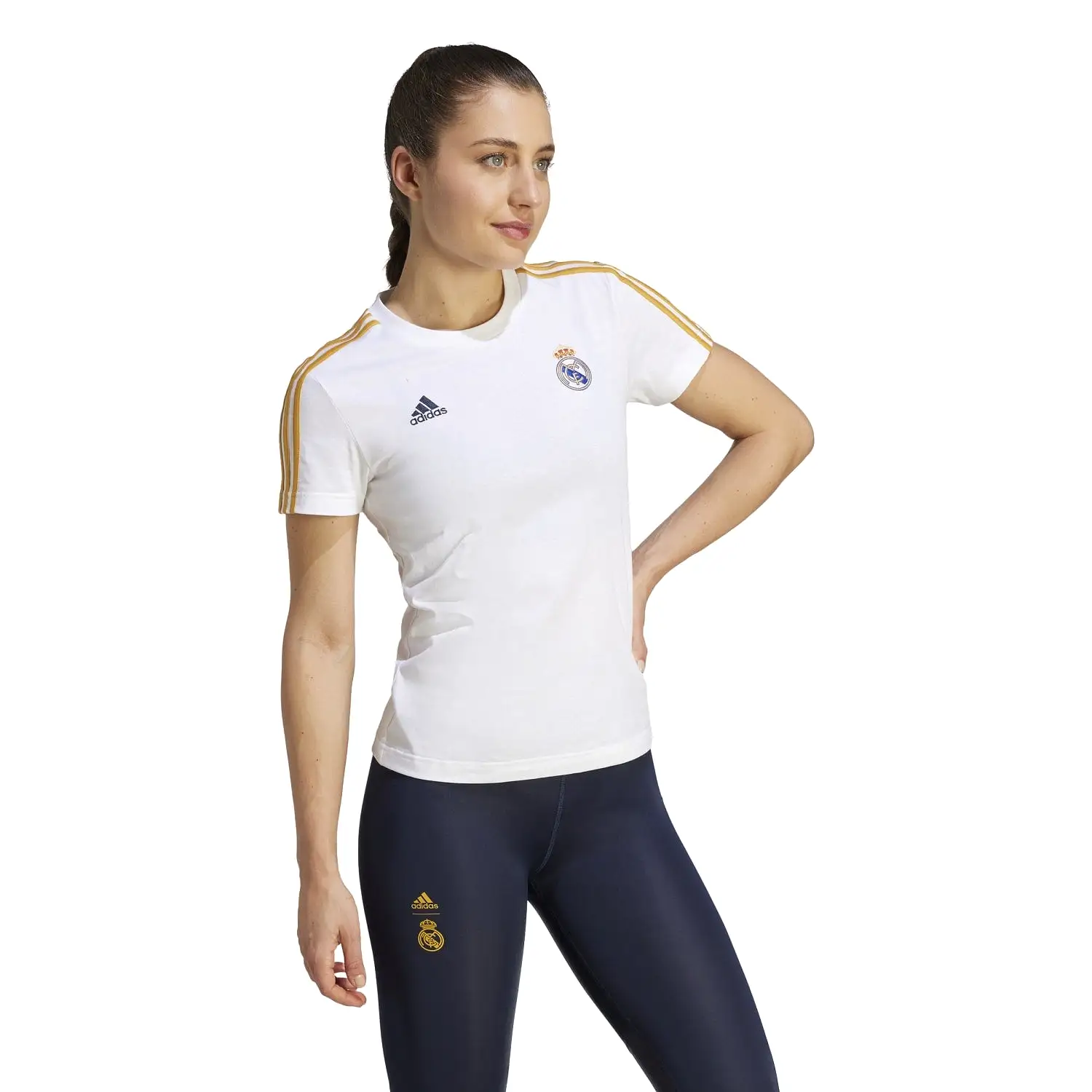 Camiseta adidas 3S Mujer 23/24 Blanca