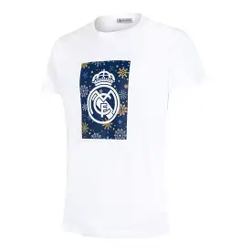 Camiseta Cuadrado Navidad Hombre Blanca