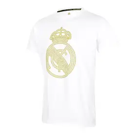 Camiseta Escudo Hombre Blanca/Lima Real Madrid