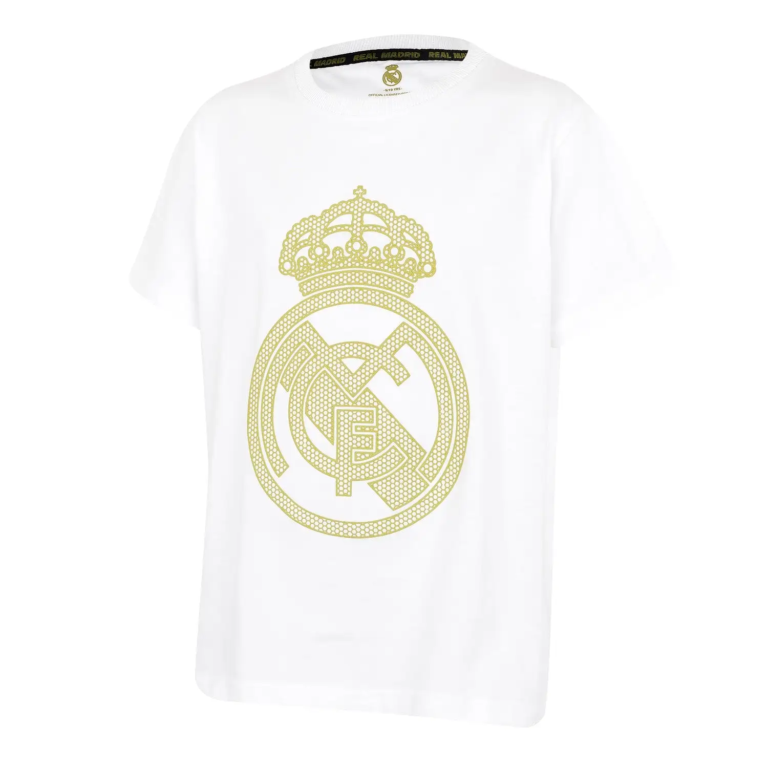 Camiseta Escudo Niños Blanca/Lima Real Madrid