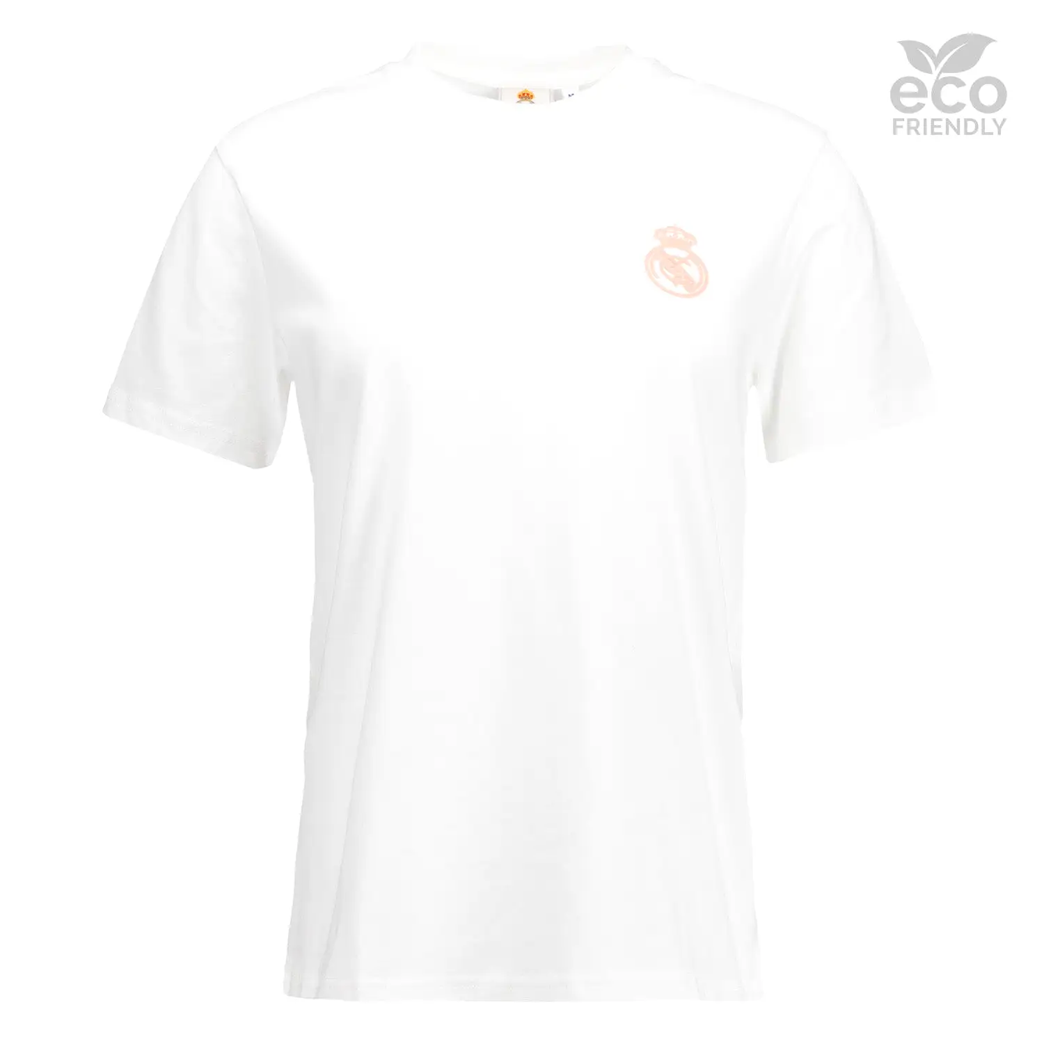 Camiseta Mujer ECO Essentials Real Madrid Escudo Monocolor Blanca