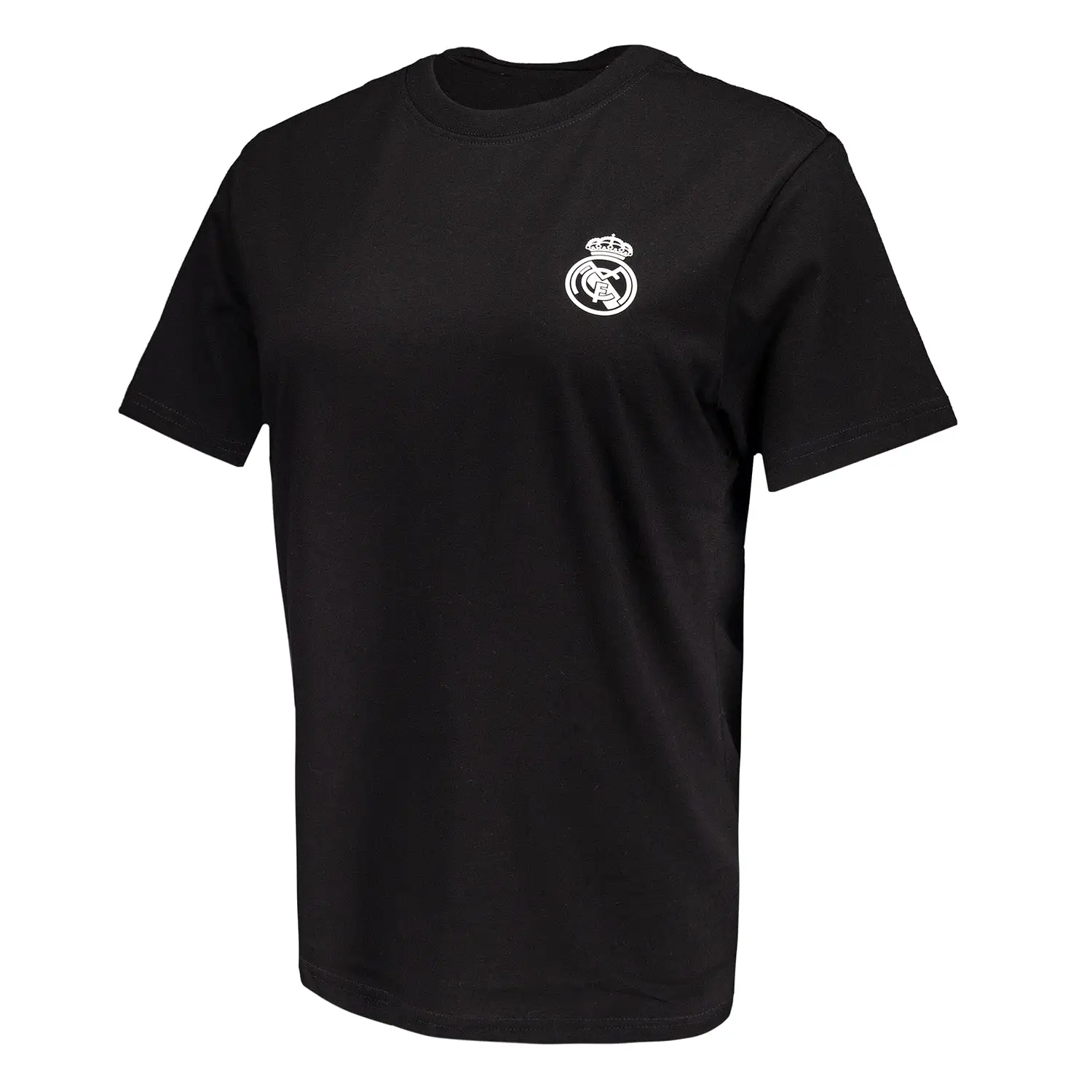 Camiseta Mujer ECO Essentials Real Madrid Escudo Monocolor Negra