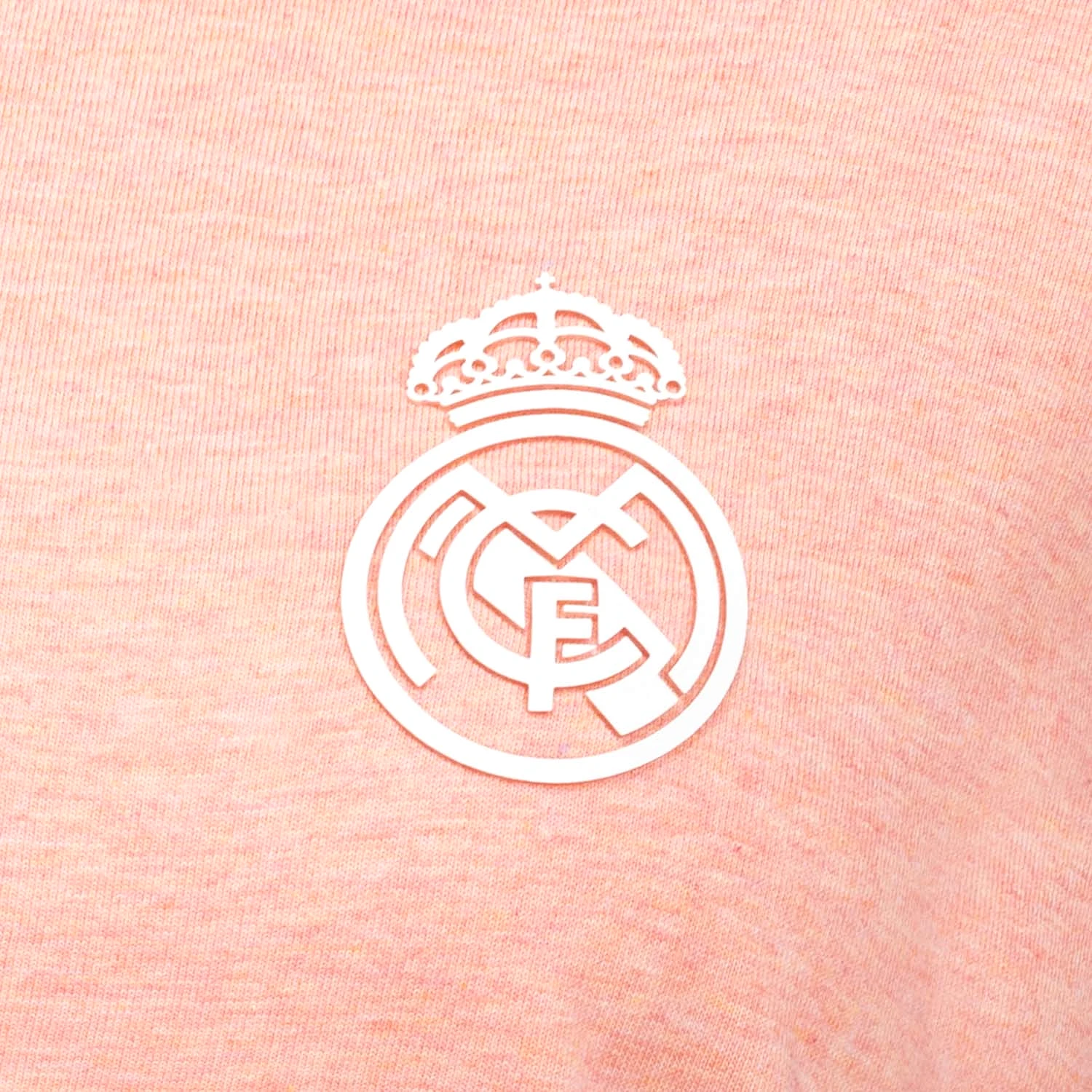 Camiseta Mujer ECO Essentials Real Madrid Escudo Monocolor Rosa