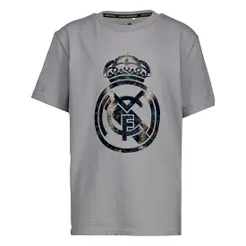 Camiseta Niños Kids on Tour Real Madrid Estampada Gris