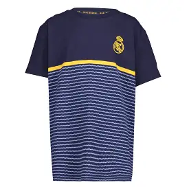 Camiseta Niños Kids on Tour Real Madrid Raya Horizontal Azul