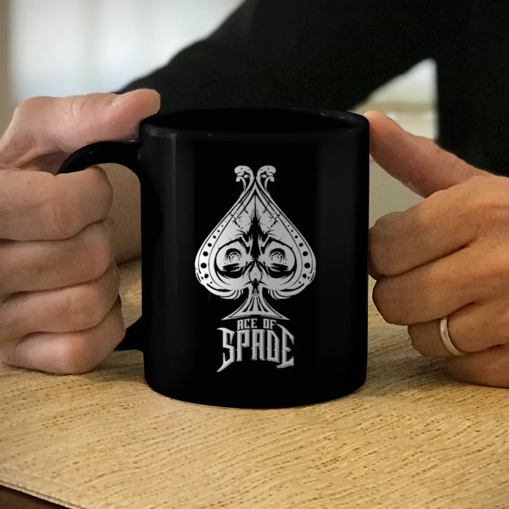 Ceramic Coffee Mug Black Ace Of Spade