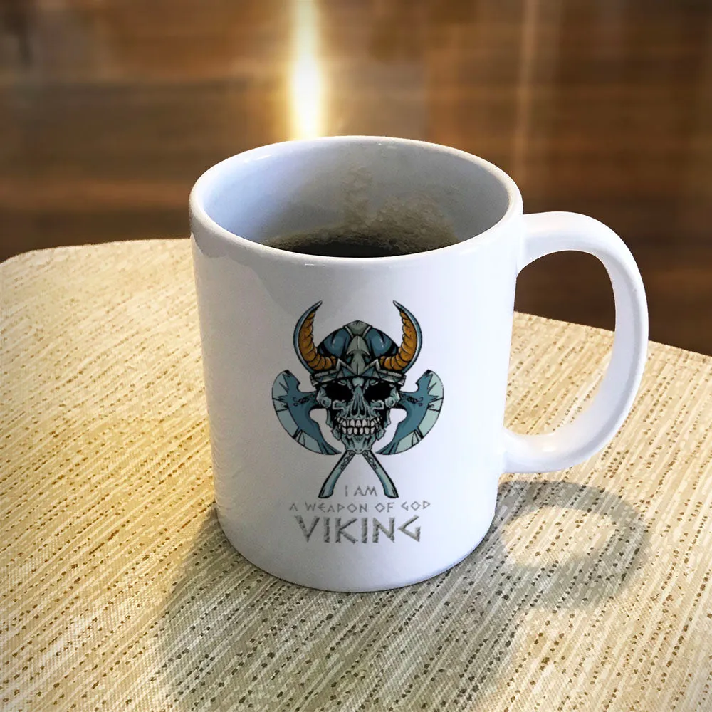 Ceramic Coffee Mug I Am A Weapon Of God Viking