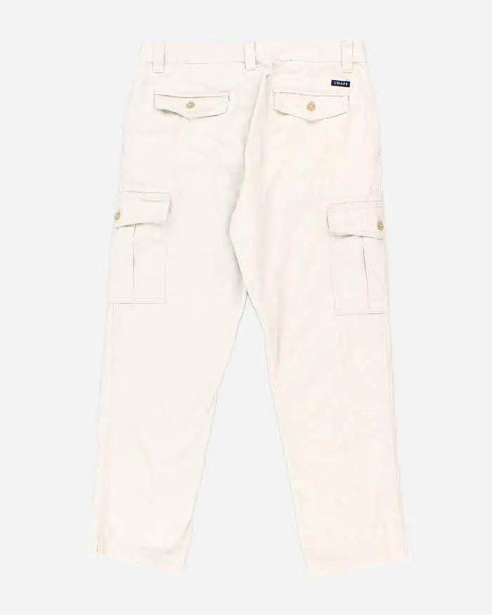 Chaps Cream Cargo Trousers - W34 L28