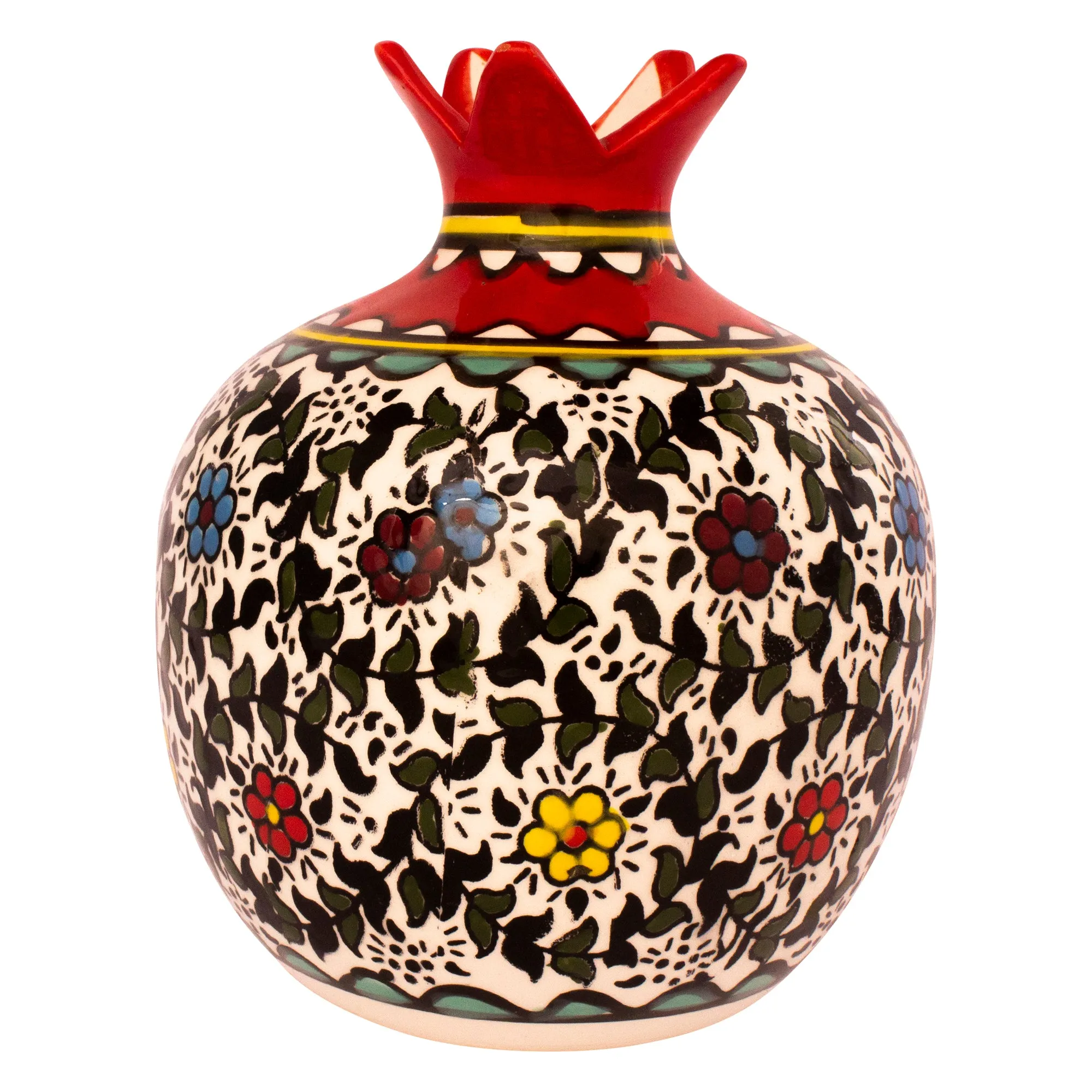 Decorative Ceramic Pomegranate Handmade Flowers Pottery Enamel Pottery 6.5/16cm