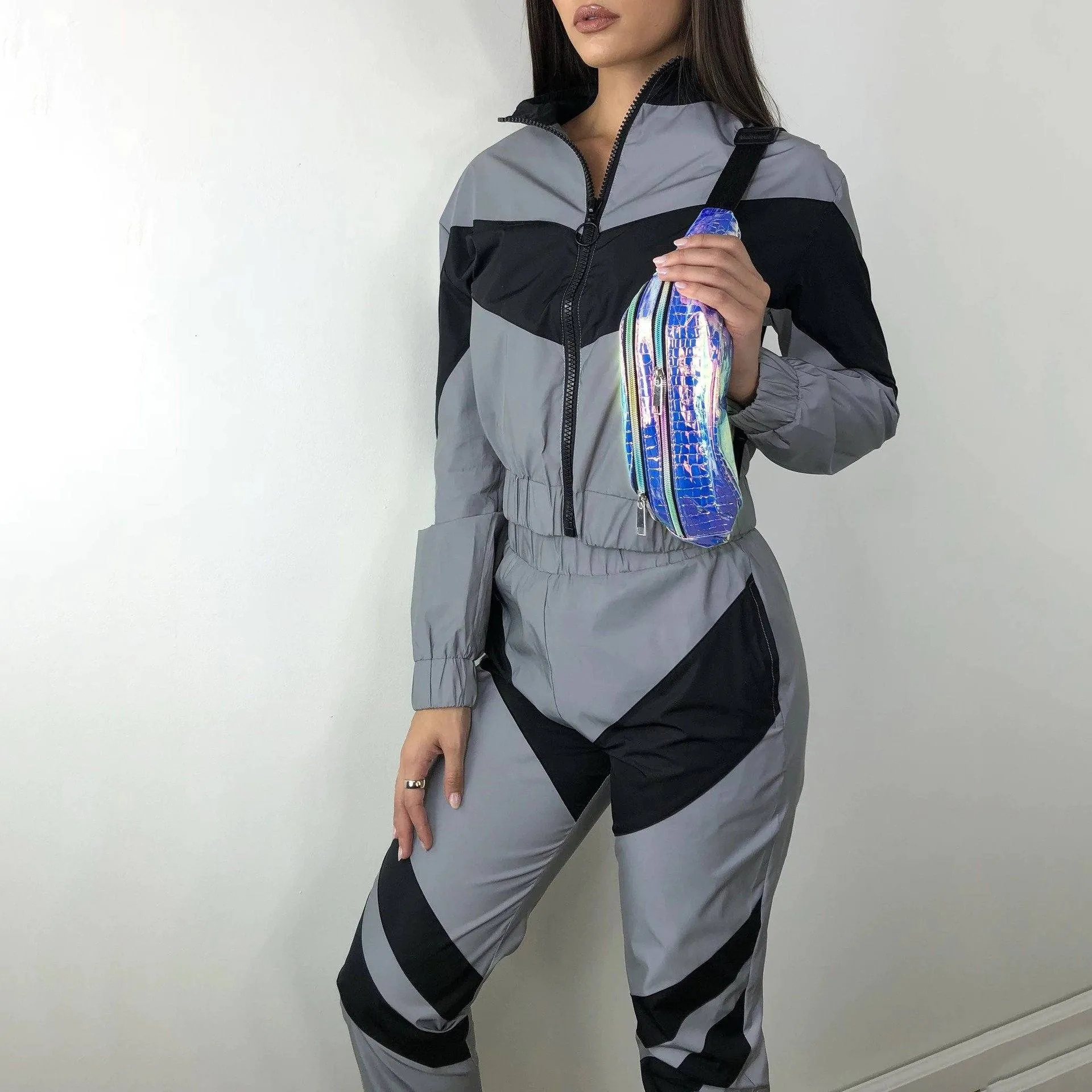 Glow Jacket & Trousers Tracksuits Set