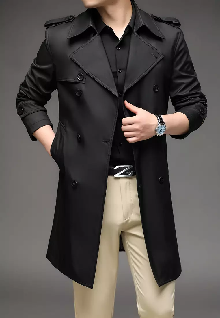 HAPPY FRIDAYS Men's Casual Trench Coats BC7987