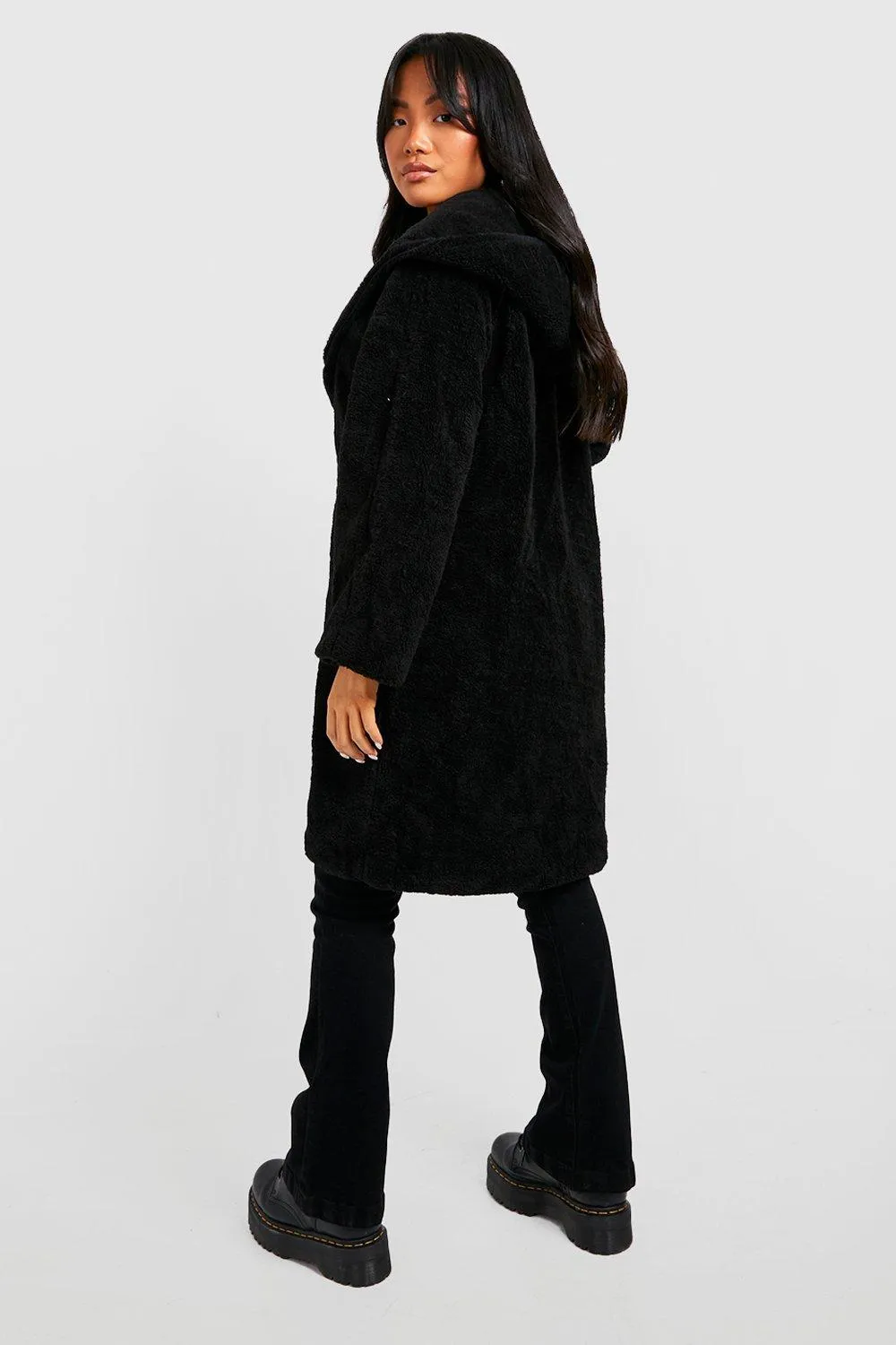 Jackets & Coats | Petite Oversized Hooded Teddy Coat | boohoo