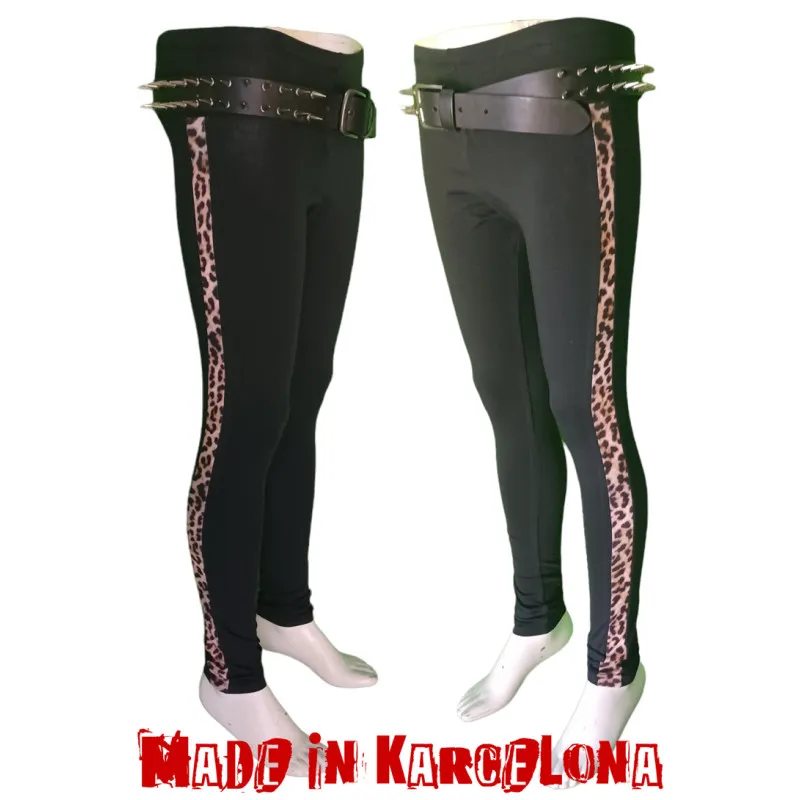 Leggings Punk leopard stripe