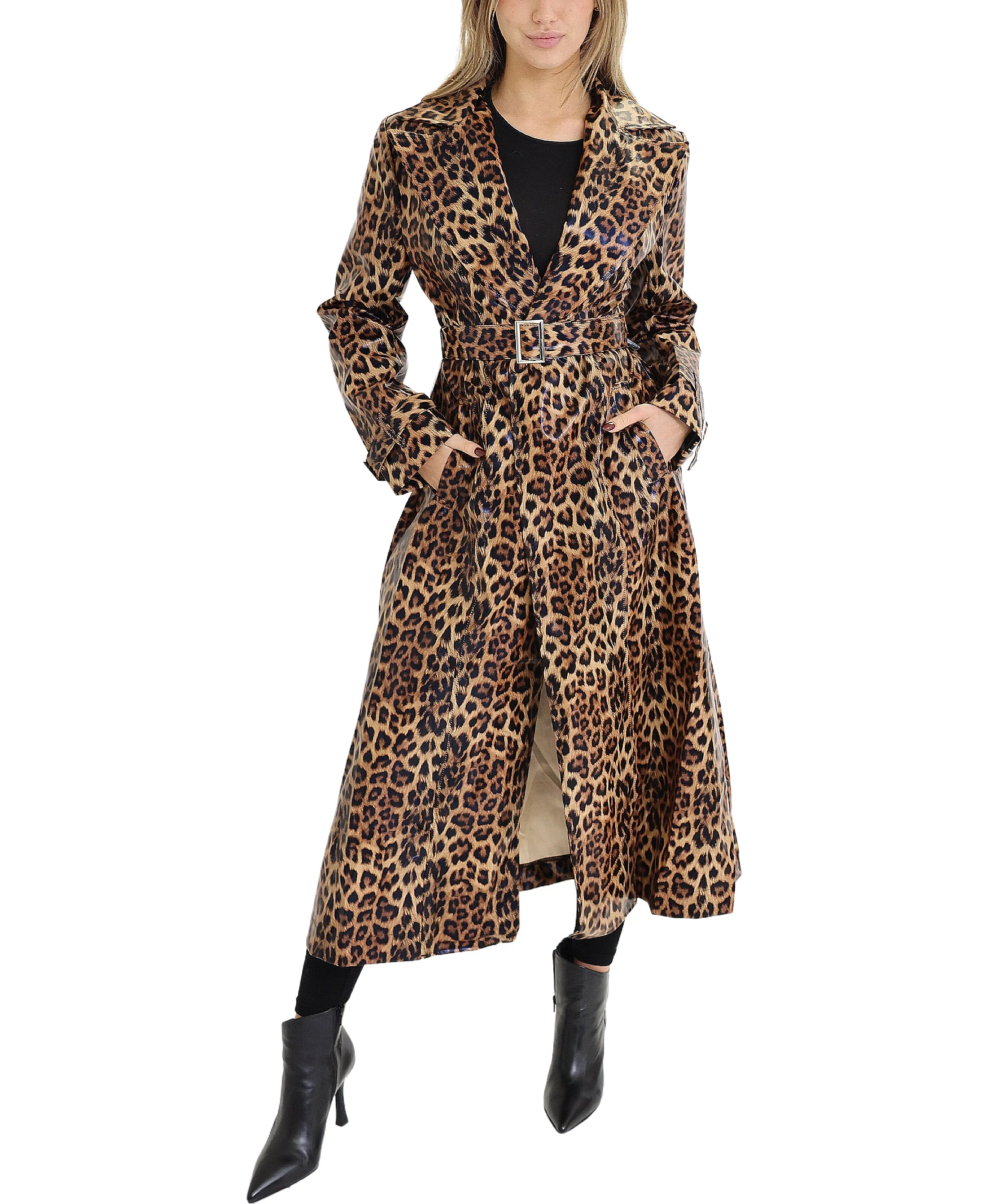 Leopard Print Trench Coats