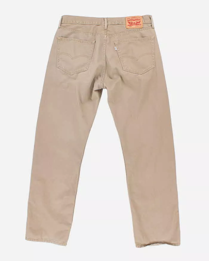 Levi's 505 White Tab Brown Trousers - W36 L32