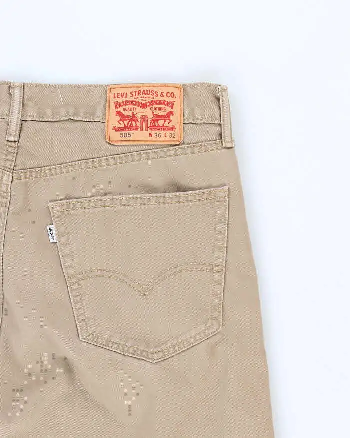 Levi's 505 White Tab Brown Trousers - W36 L32