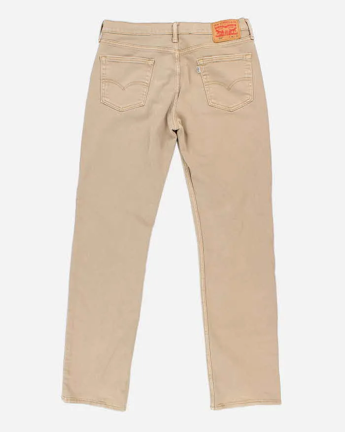 Levi's 514 White Tab Beige Jeans - W34 L34