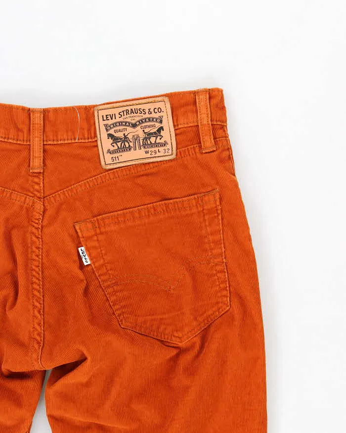 Levi's White Tab Orange Corduroy Trousers - W31 L31