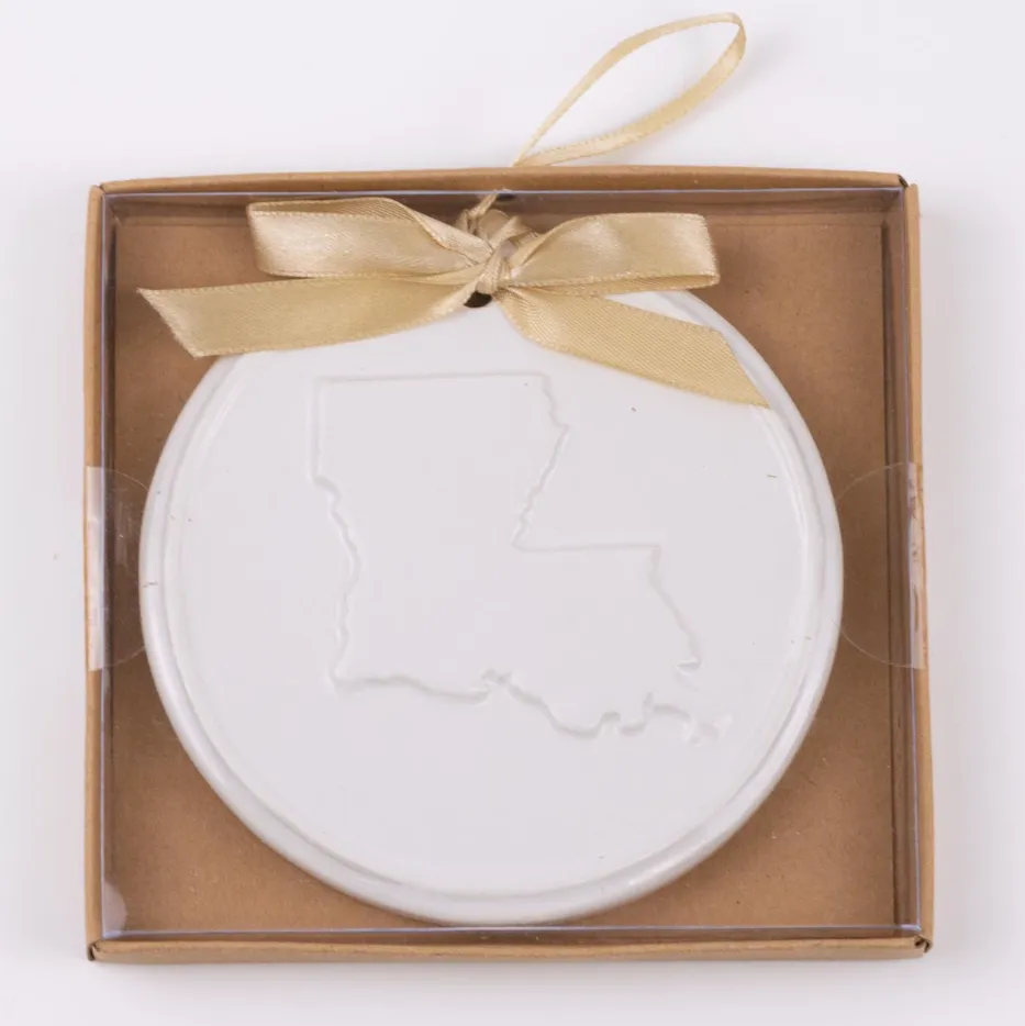 Louisiana Embossed Ornament