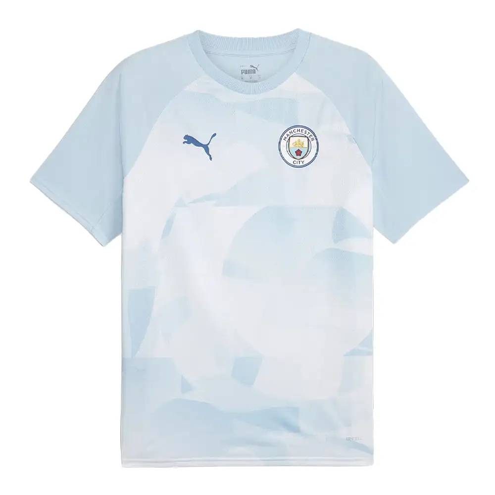 Manchester City Adult Prematch Jersey 23/24 (Silver Sky/Lake Blue)