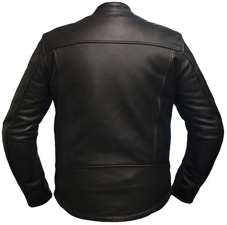 Mens Black Leather Motorcycle Jacket|Biker Leather Jackets|HYDRA