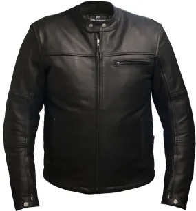 Mens Black Leather Motorcycle Jacket|Biker Leather Jackets|HYDRA