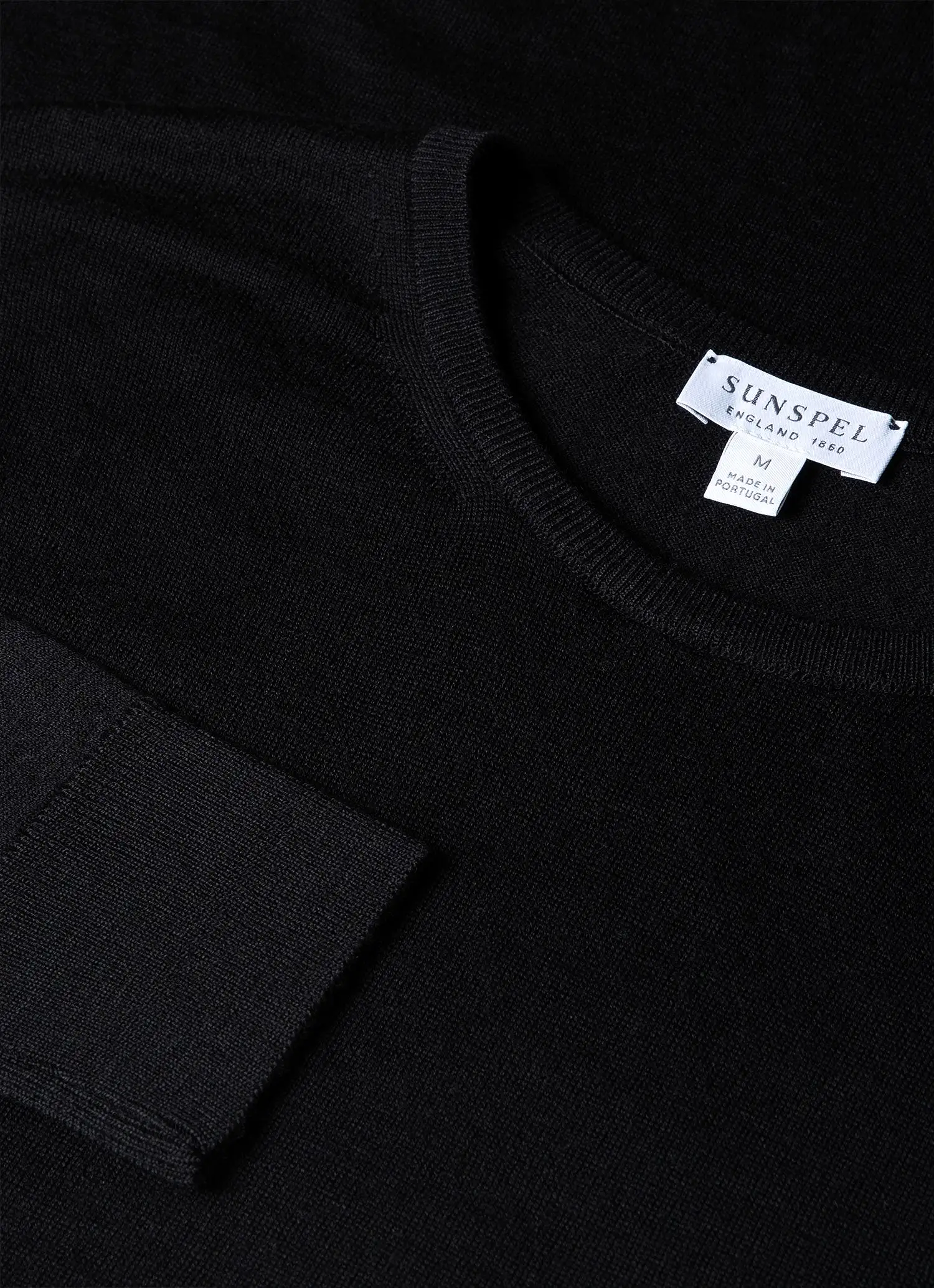 Men's Extra-Fine Merino Crew Neck in Black