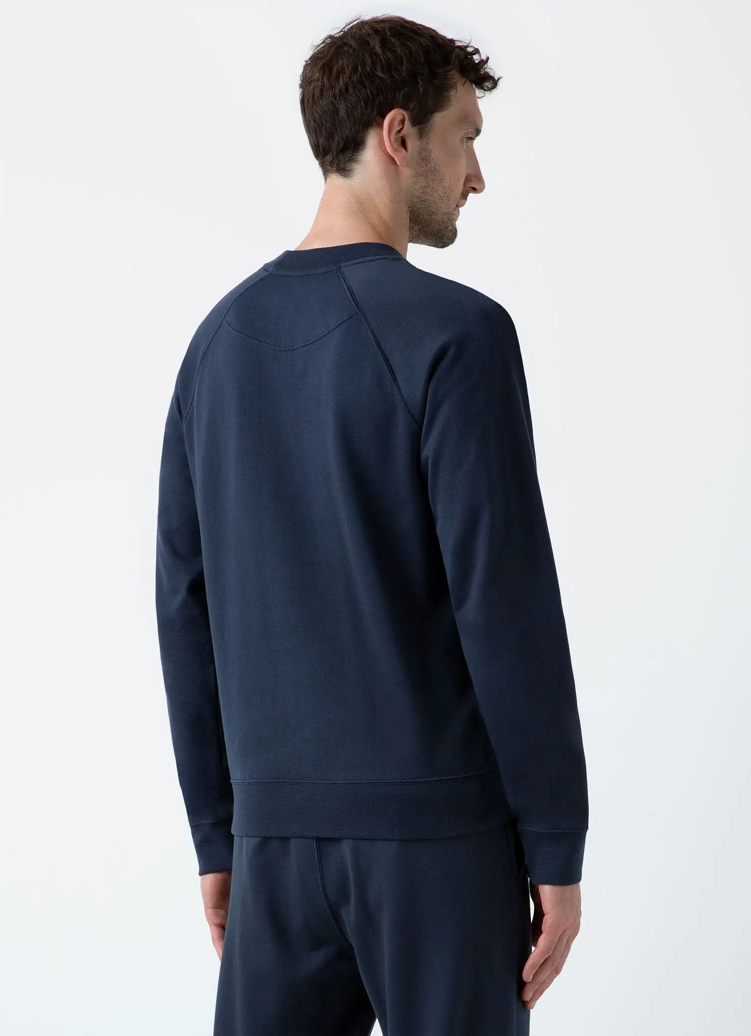 Men's Sea Island Cotton Sweatshirt in Navy