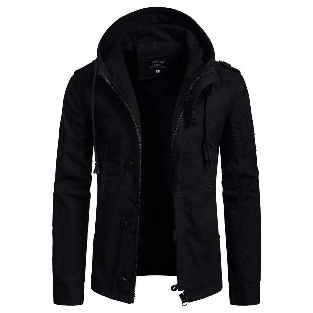 Men's Street Fashion Multi-pockets Coats With Hood