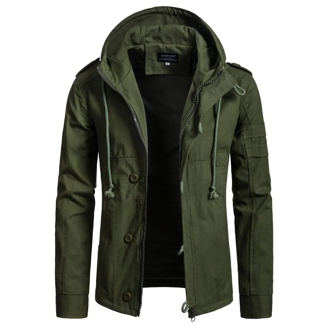 Men's Street Fashion Multi-pockets Coats With Hood