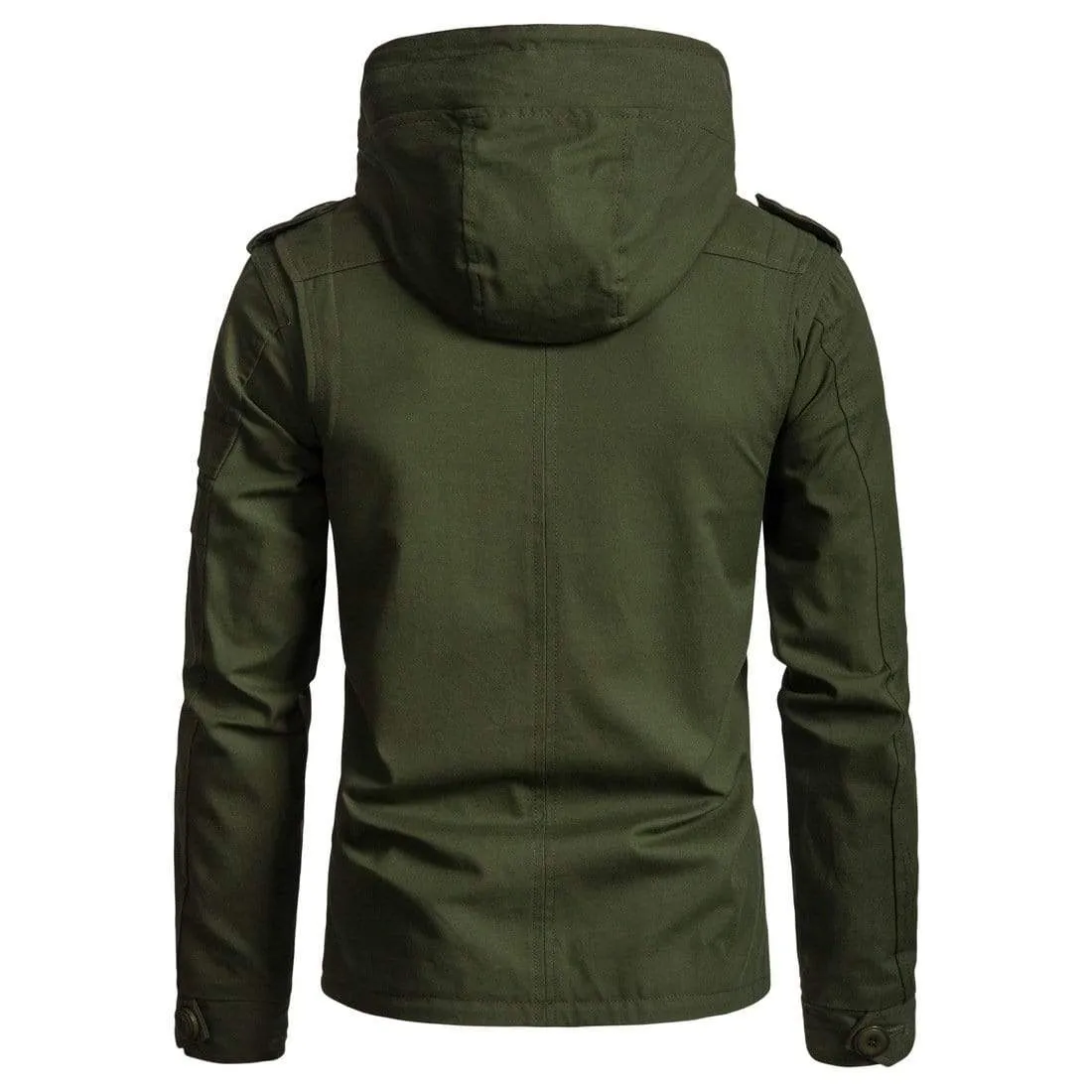 Men's Street Fashion Multi-pockets Coats With Hood