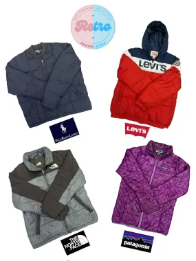 Mix Branded Puffer Jackets | Patagonia / The North Face / Polo Ralph Lauren / Levi’s / Tommy Hilfiger / Columbia