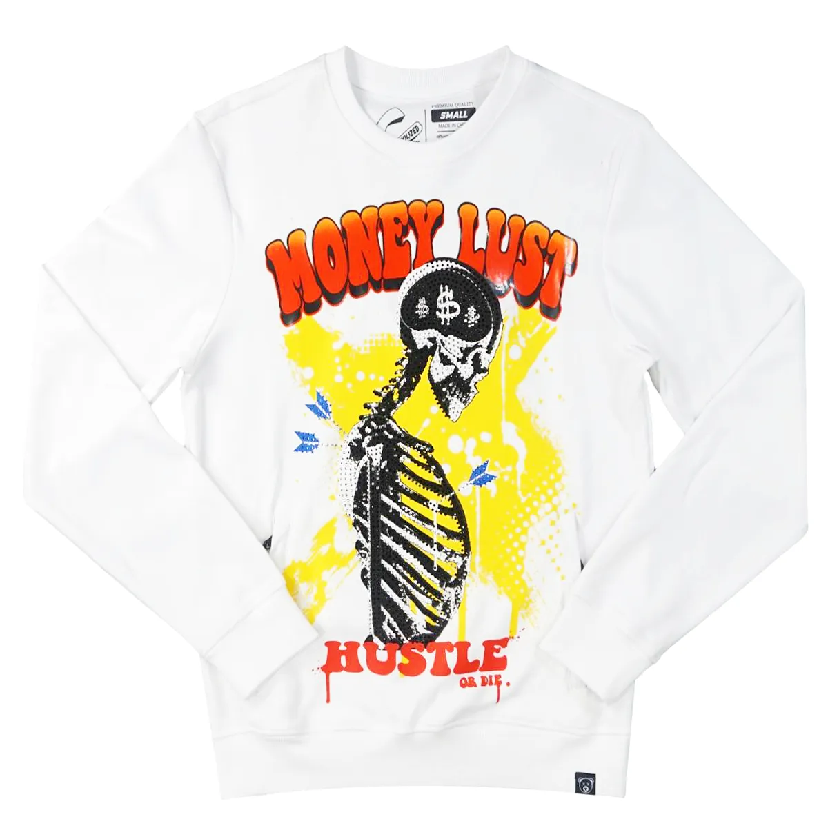 Money Lust Crewneck (White) /D18